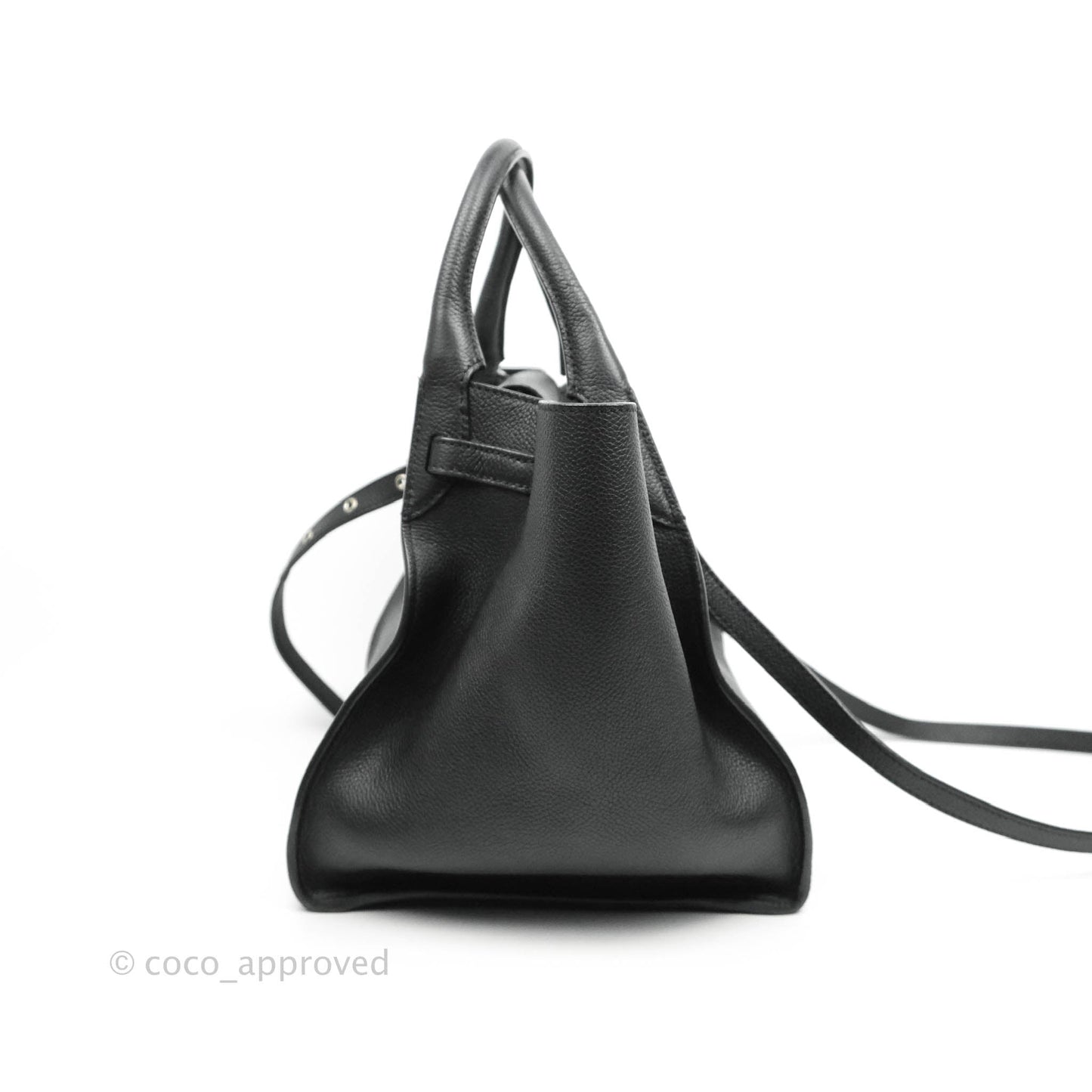 Celine Small Big Bag Black Supple Grained Leather Silver Hardware