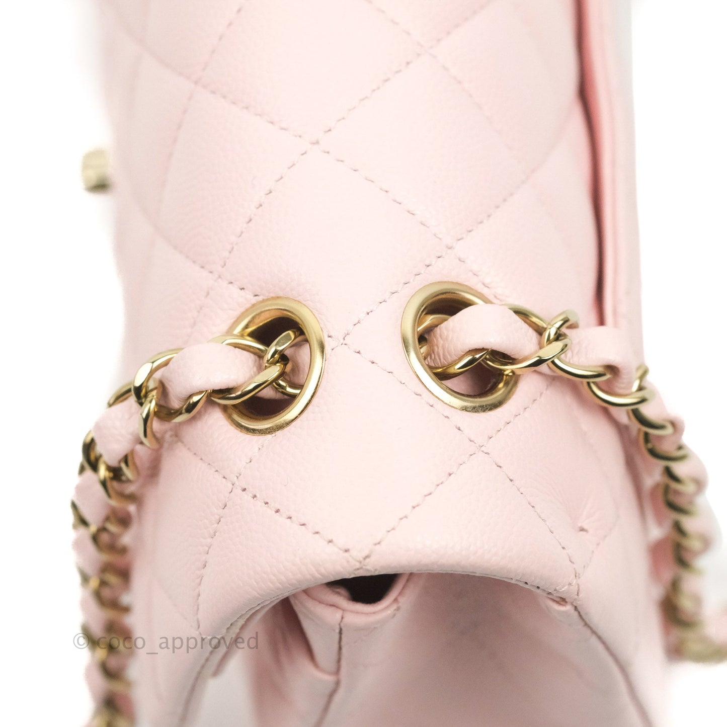 Chanel Classic Small S/M Flap Pink Caviar Gold Hardware 22S