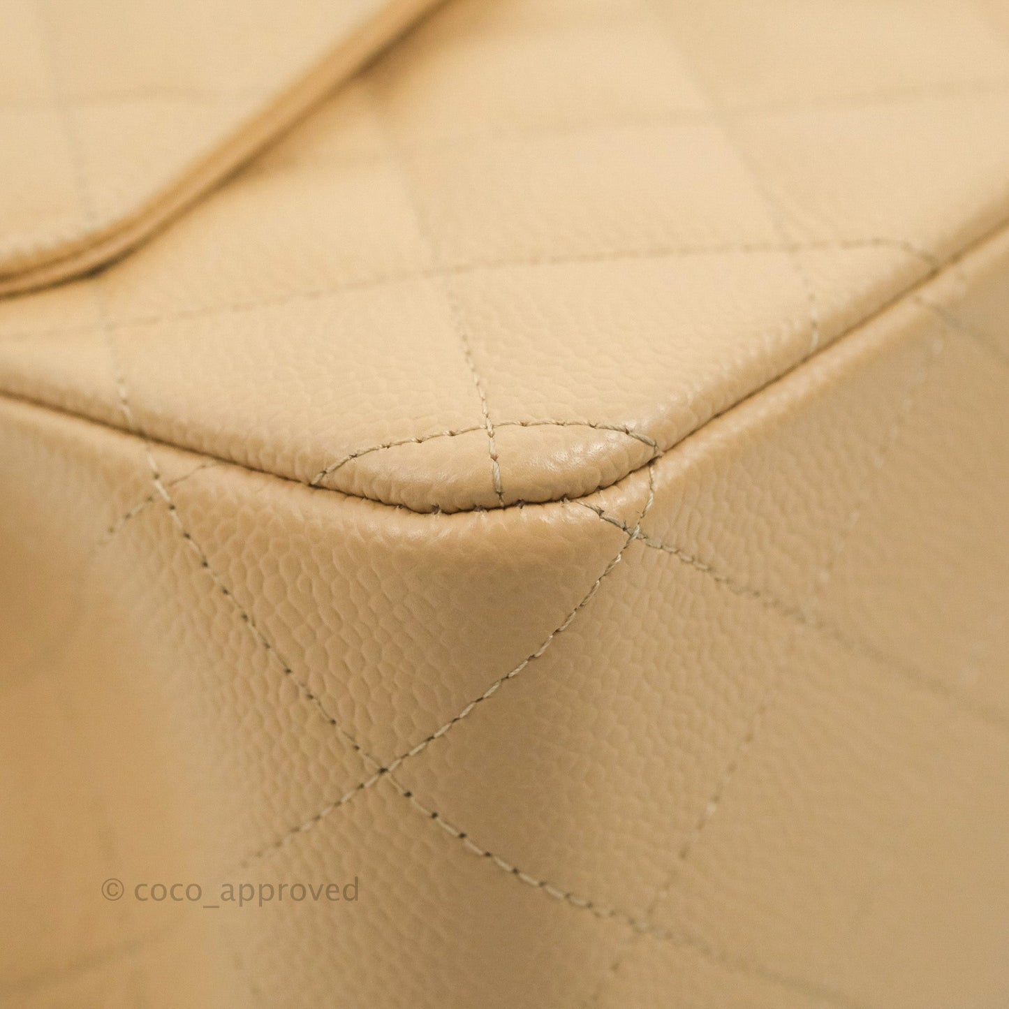Chanel Jumbo Double Flap Beige Caviar Gold Hardware⁣⁣