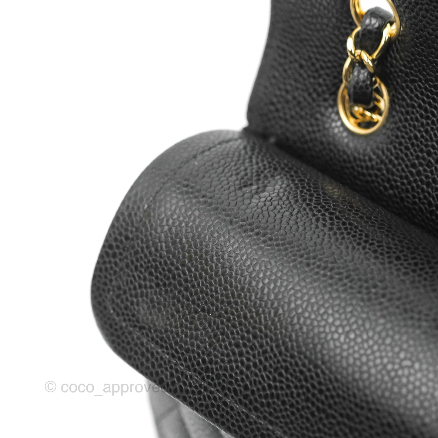 Chanel S/M Small Classic Quilted Flap Black Caviar Gold Hardware