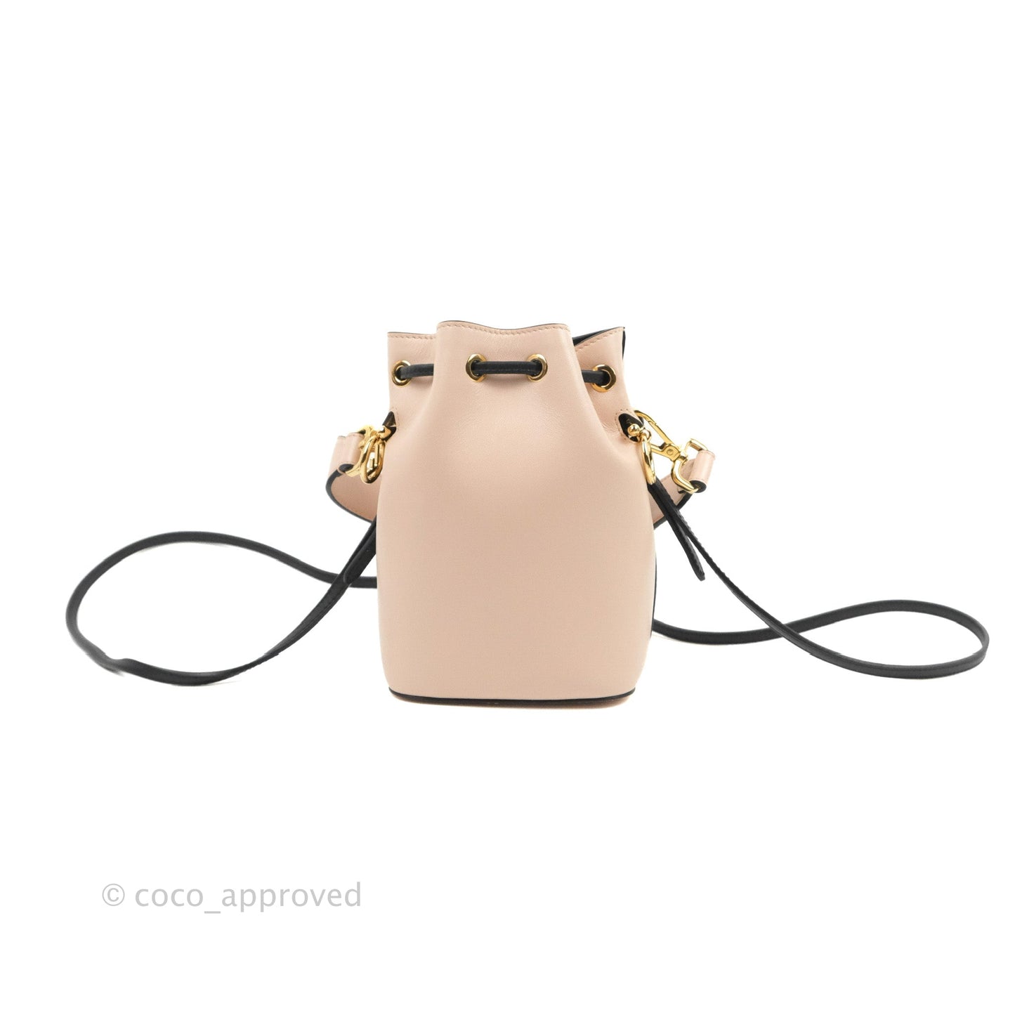 Fendi Mini Mon Tresor Bucket Bag Pink/Black Calfskin