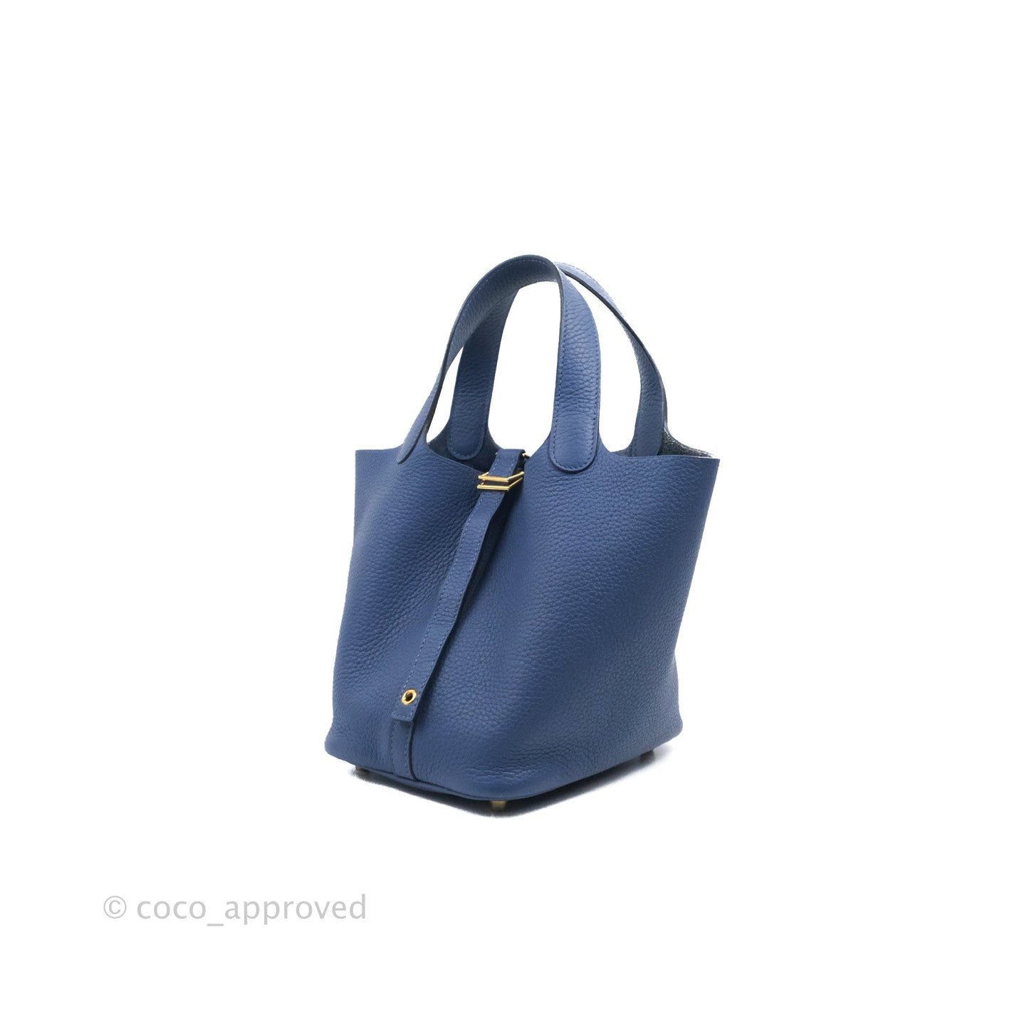Hermès Picotin Lock 18 TM Bleu Brighton Gold Hardware