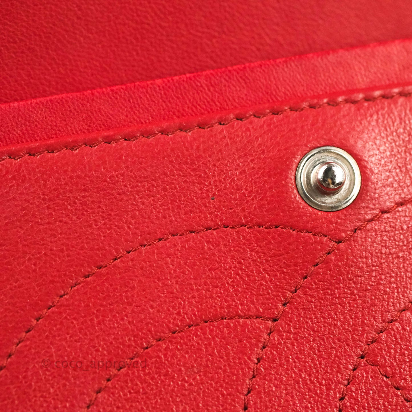 Chanel Jumbo Double Flap Red Lambskin Silver Hardware⁣⁣