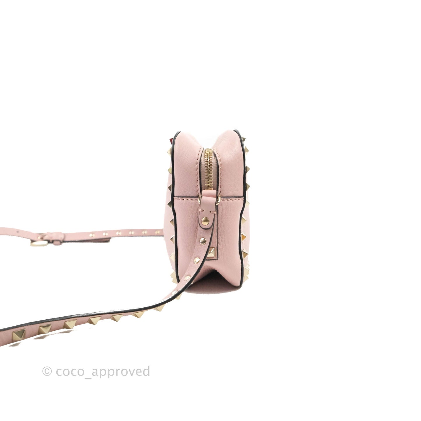 Valentino Garavani Small Rockstud Crossbody Bag Poudre Grainy Calfskin