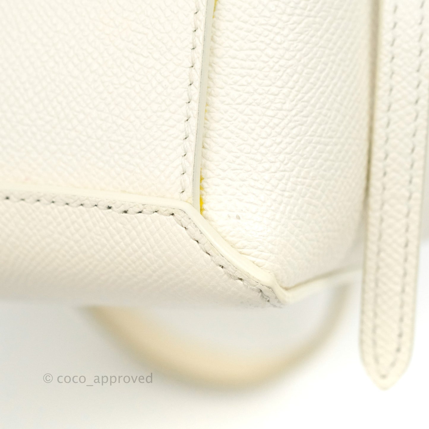 Celine Pico Belt Bag White Grained Calfskin Gold Hardware