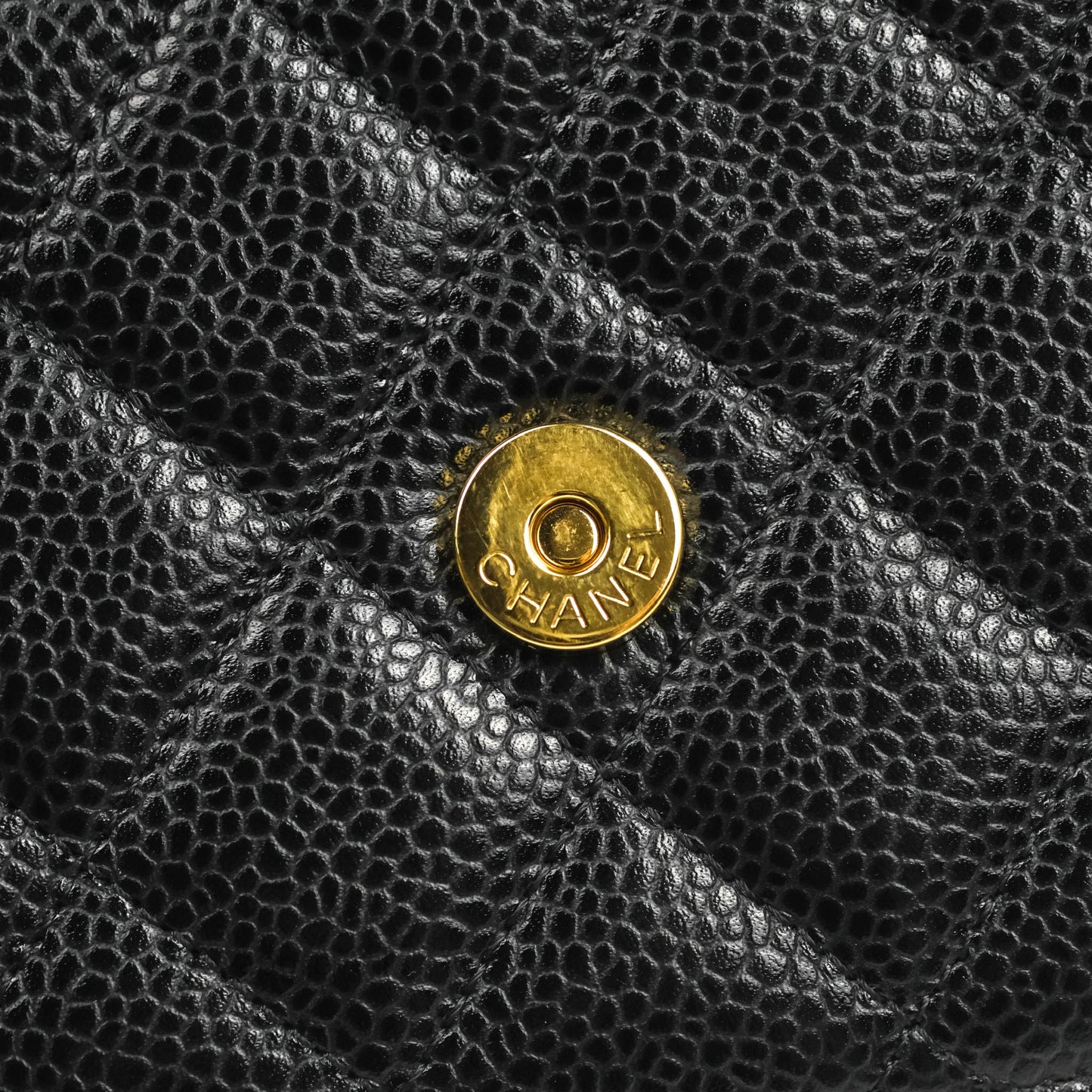 Chanel Quilted Classic WOC Black Caviar Gold Hardware