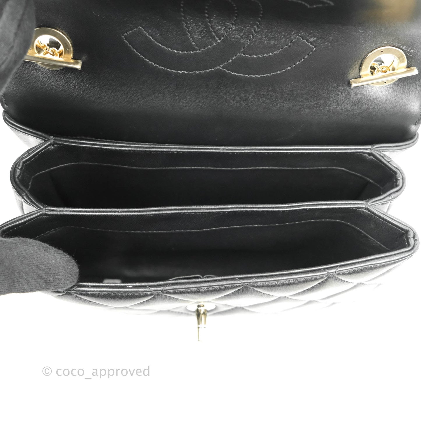 Chanel Trendy CC Small Black Lambskin Gold Hardware