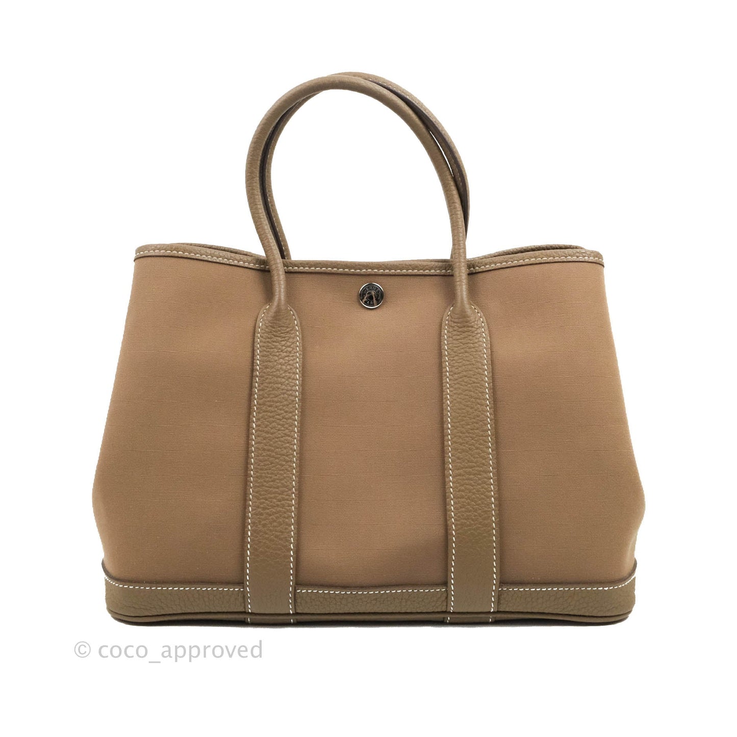 Hermès Garden Party 30 Canvas Etoupe