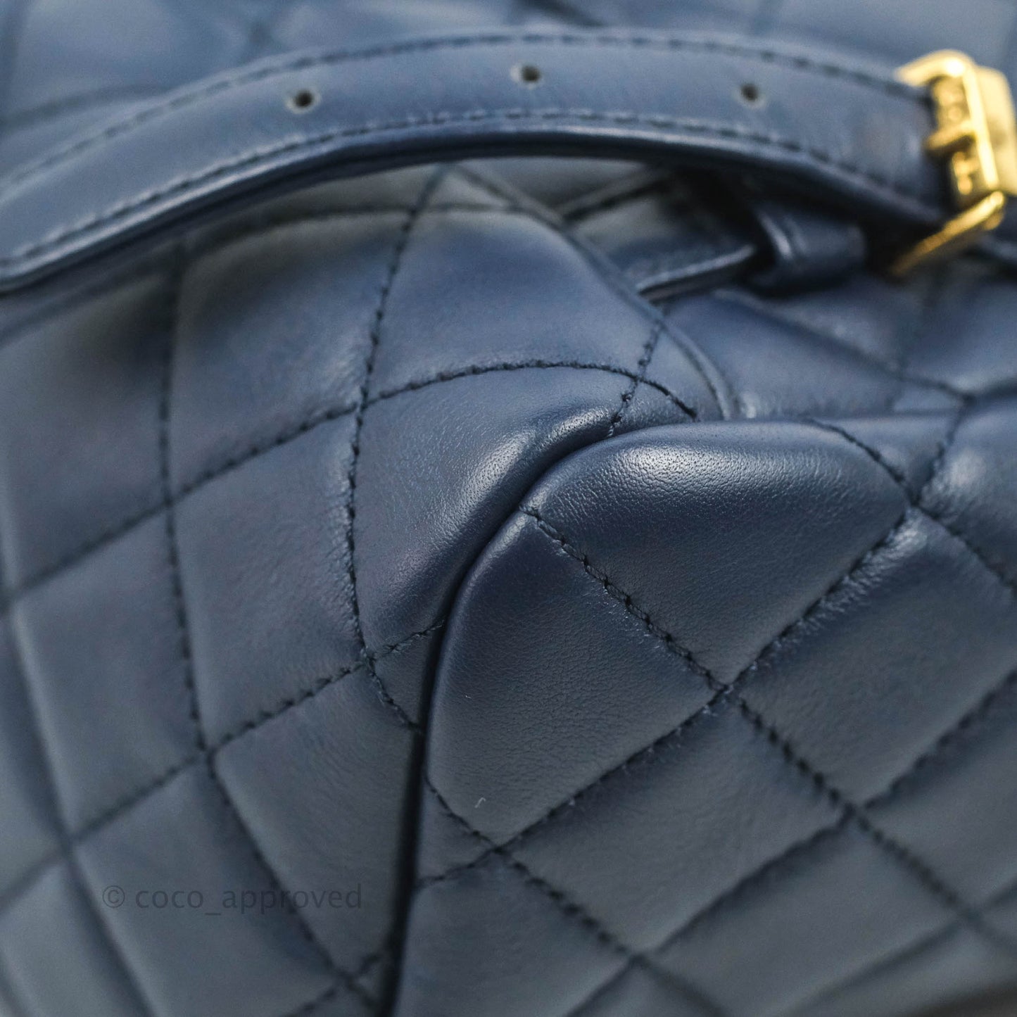 Chanel Mini Navy Calfskin Urban Spirit Backpack ⁣⁣⁣⁣⁣⁣⁣⁣⁣⁣⁣⁣⁣⁣Gold Hardware