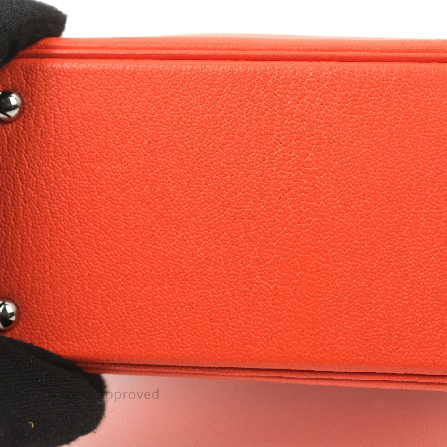 Hermès Bolide Mini 1923 Chevre Mysore Orange Poppy Palladium Hardware