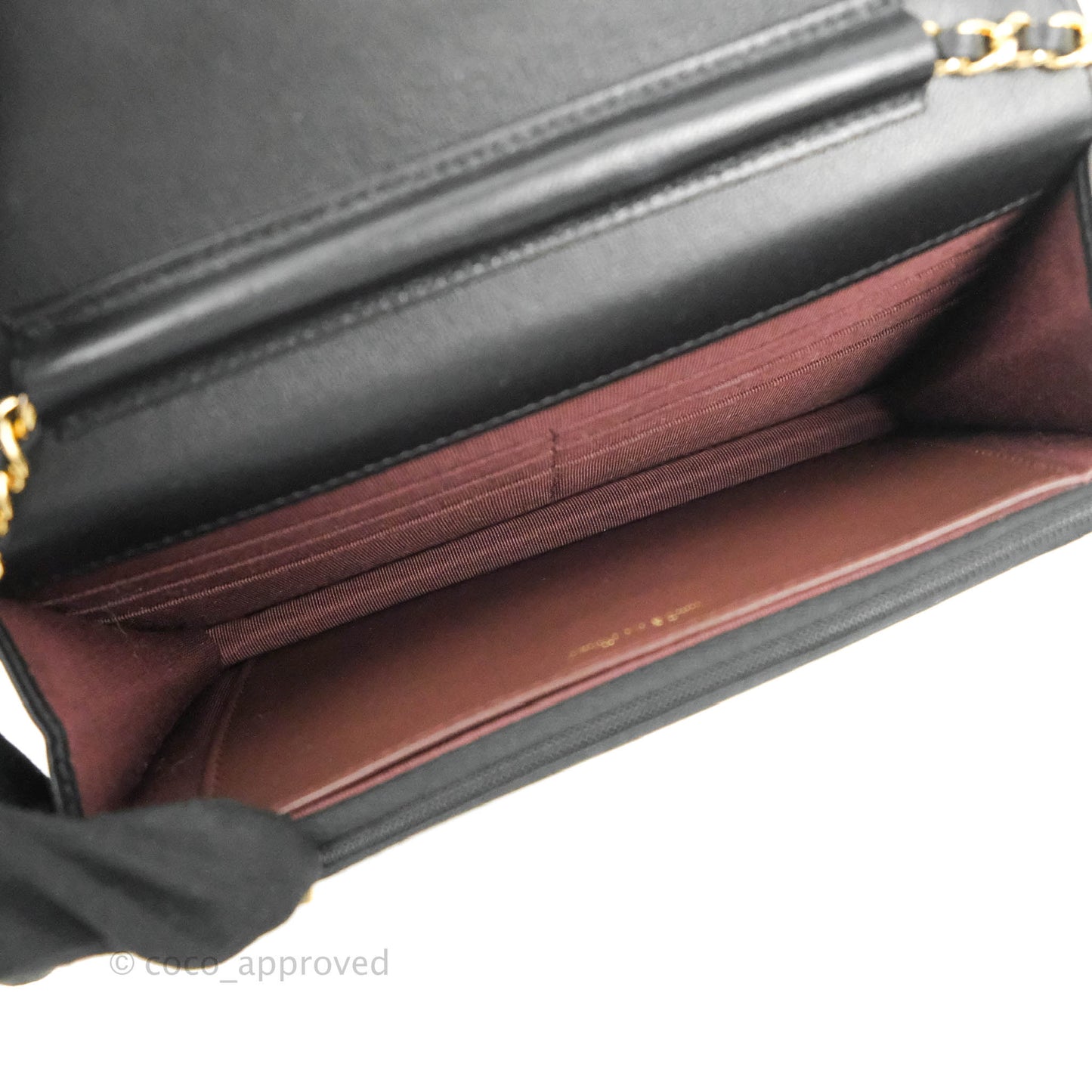 Chanel Quilted Classic WOC Black Lambskin Gold Hardware