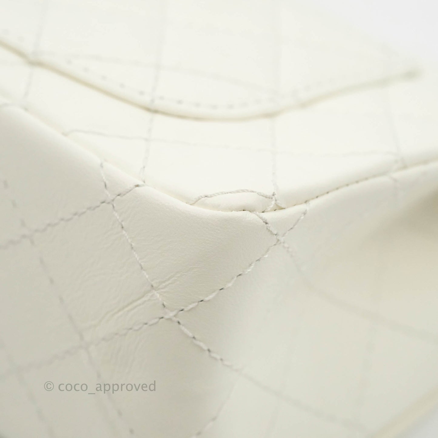 Chanel Mini Reissue 224 White Aged Calfskin Gold Hardware