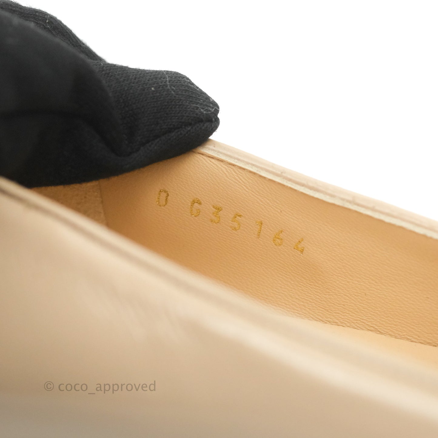 Chanel Beige Black Chain Details Loafers 35.5
