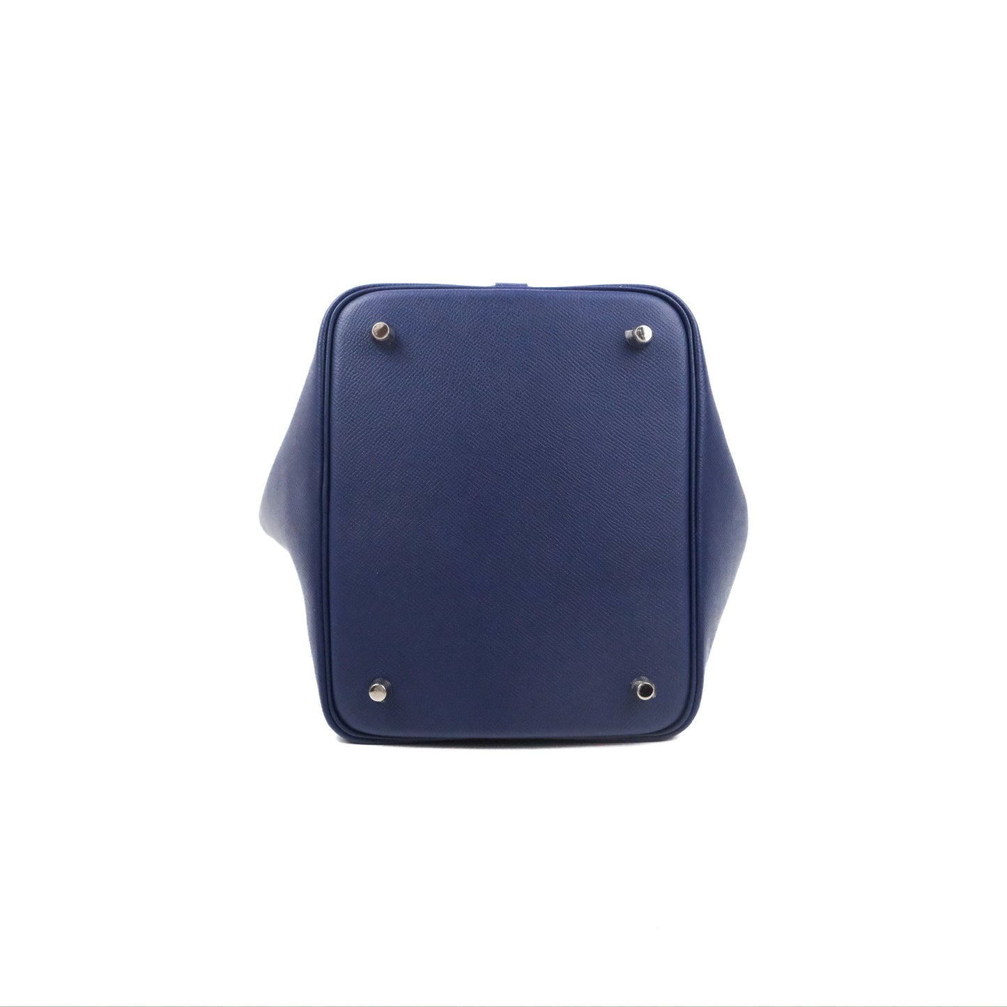 Hermès Tressage De Cuir Picotin Lock 22 Bleu Encre/Brique/Black Epsom Palladium Hardware