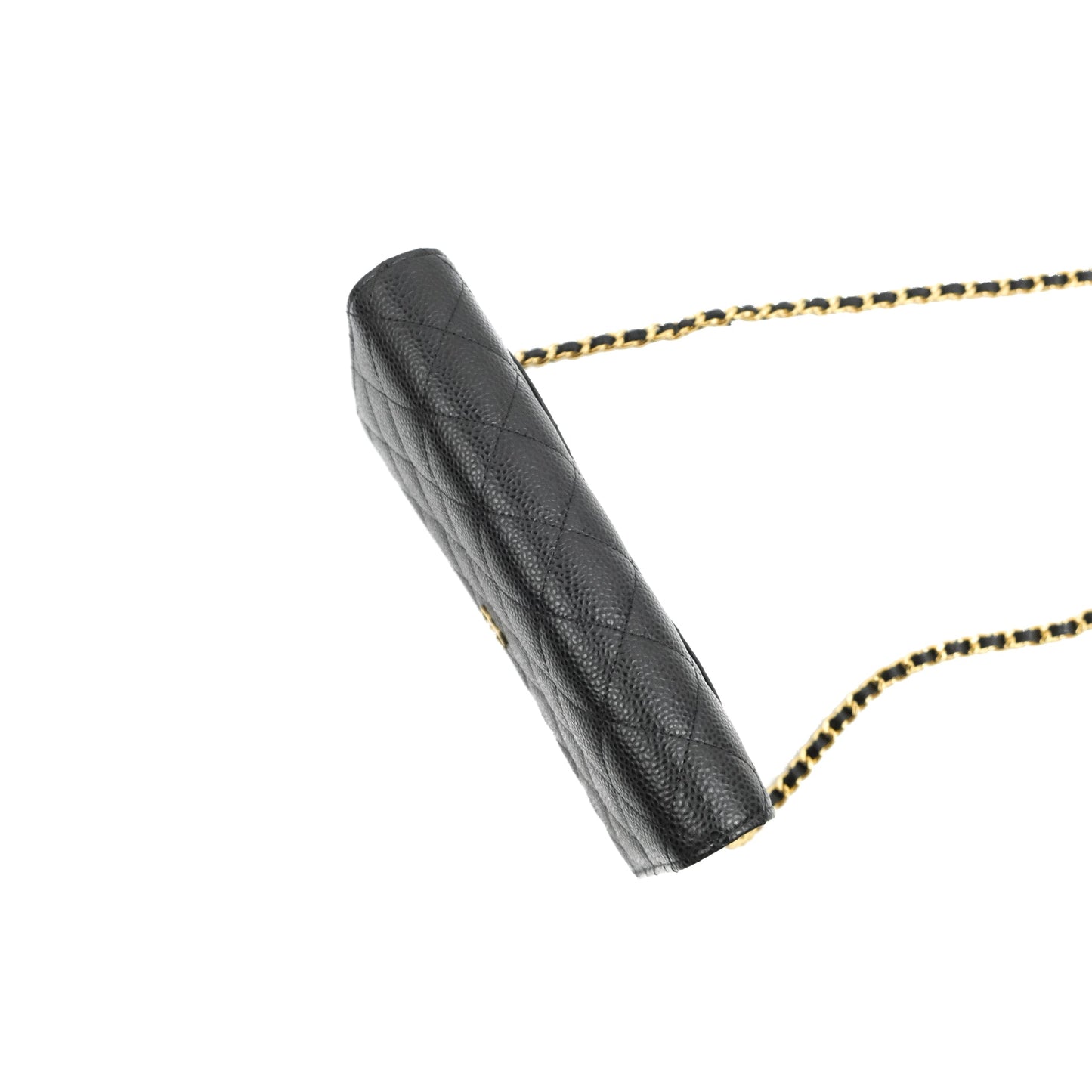 Chanel Quilted CC Chain Wallet on Chain WOC Black Caviar Gold Hardware
