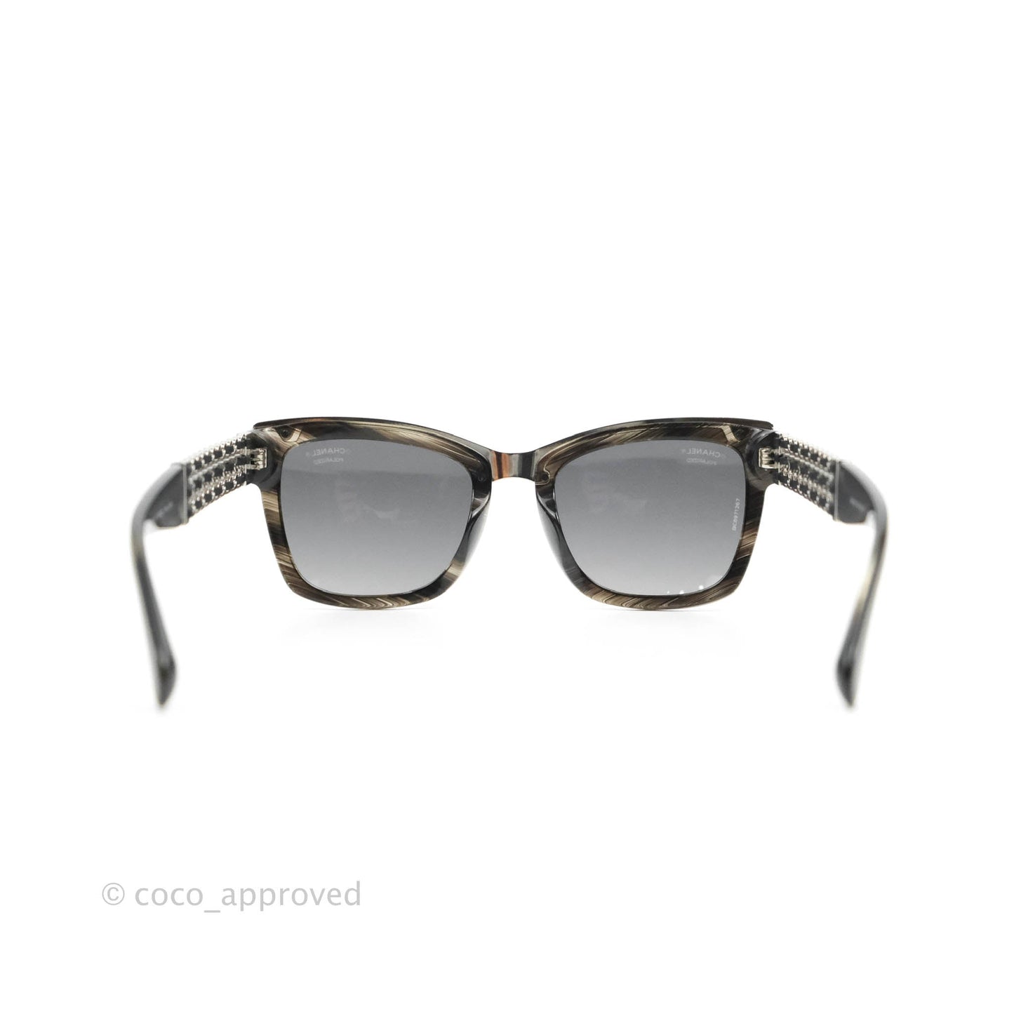 Chanel Square Chain Sunglasses 5362-Q Shaded Black