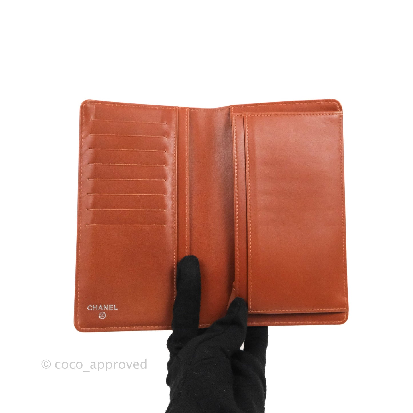 Chanel Yen Wallet Orange Claire Grained Calfskin