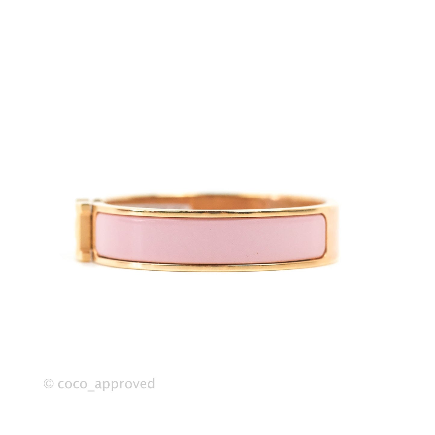 Hermès Clic H Bracelet Pink Nacarat Rose Gold PM