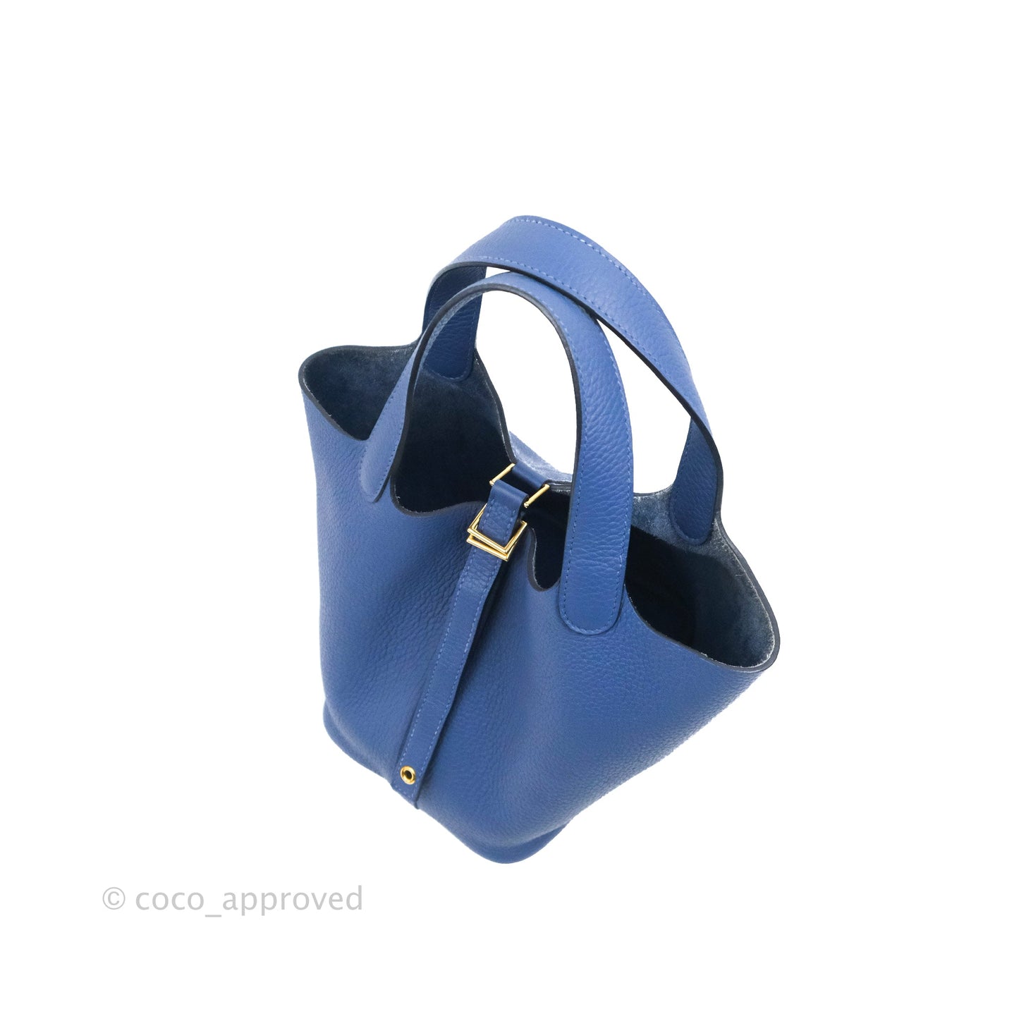 Hermès Picotin Lock 18 TM Bleu Brighton Gold Hardware