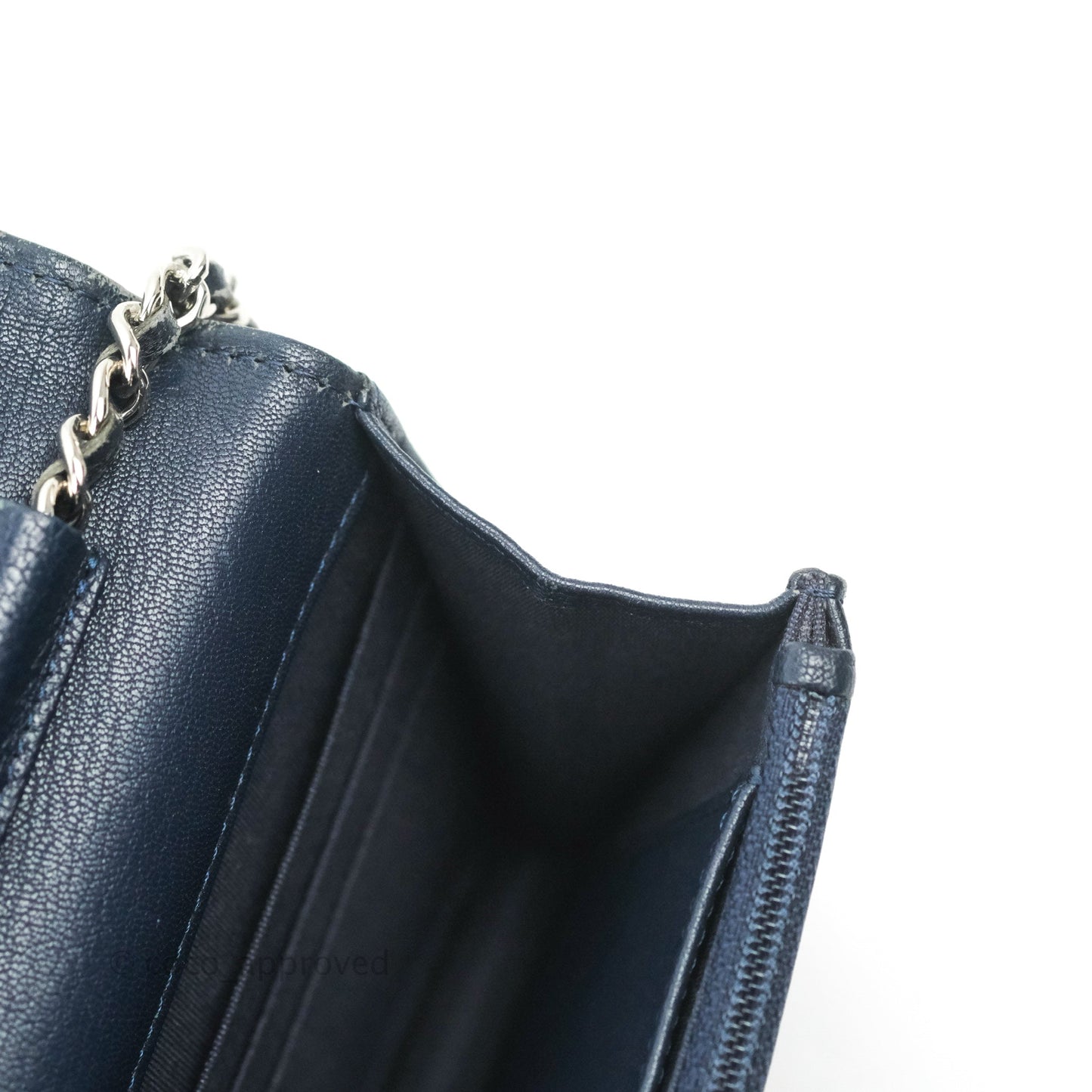 Chanel Urban Companion Wallet on Chain WOC Navy Calfskin Silver Hardware