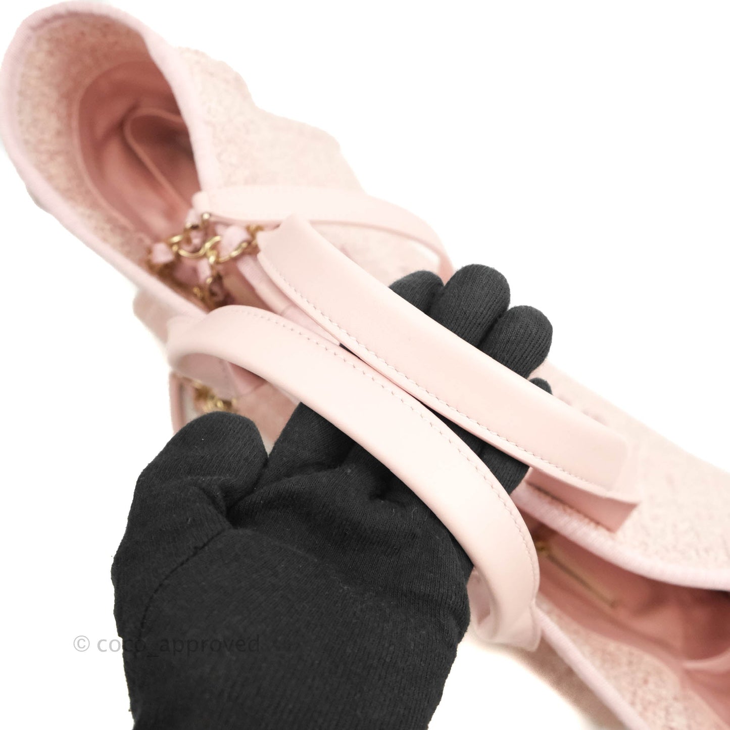 Chanel Large Deauville Pink Tweed Glittering Gold Hardware