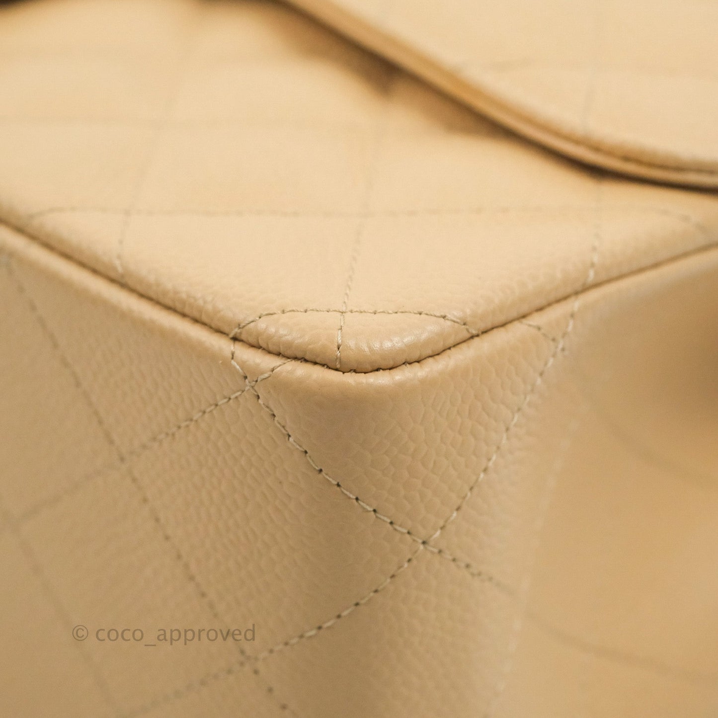 Chanel Jumbo Double Flap Beige Caviar Gold Hardware⁣⁣