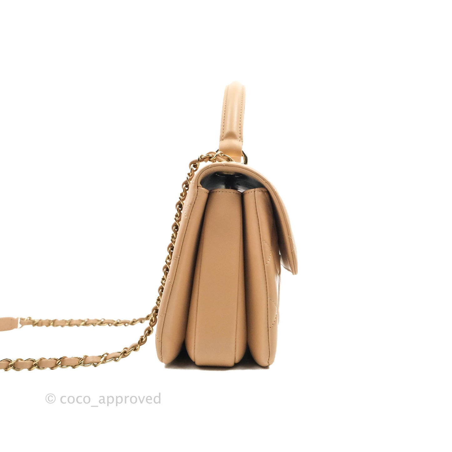 Chanel Trendy CC Small Beige Lambskin Gold Hardware 22S
