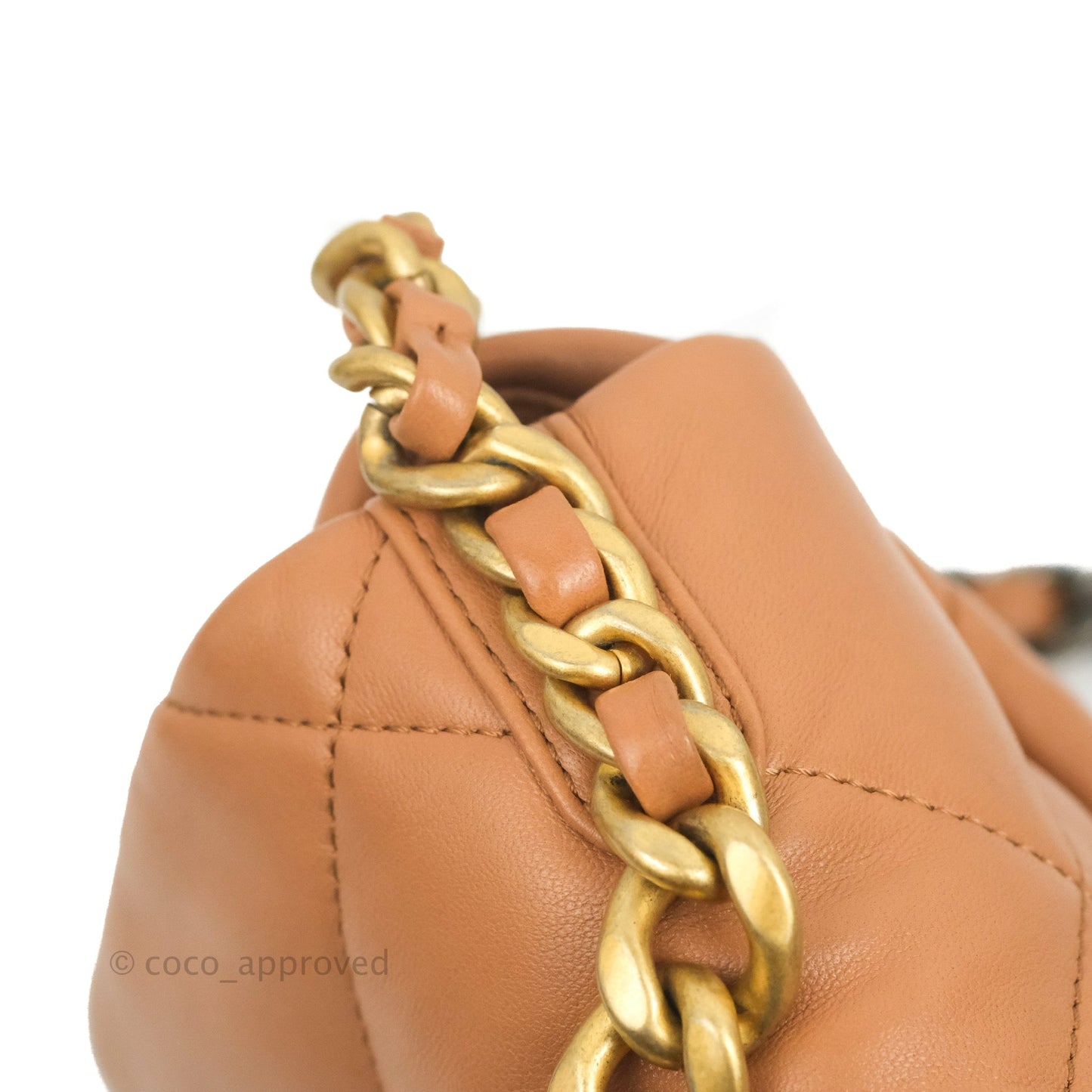 Chanel 19 Small Caramel Dark Beige Lambskin Mixed Hardware 21K