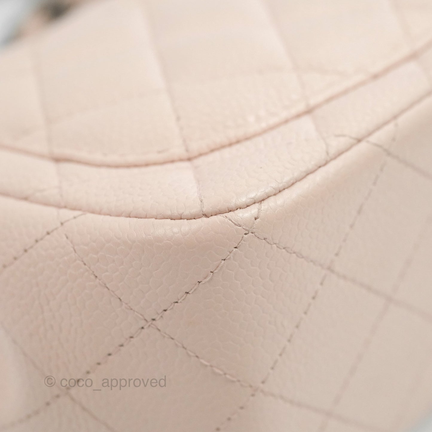 Chanel Quilted Mini Square Sakura Pink Caviar Ruthenium Hardware