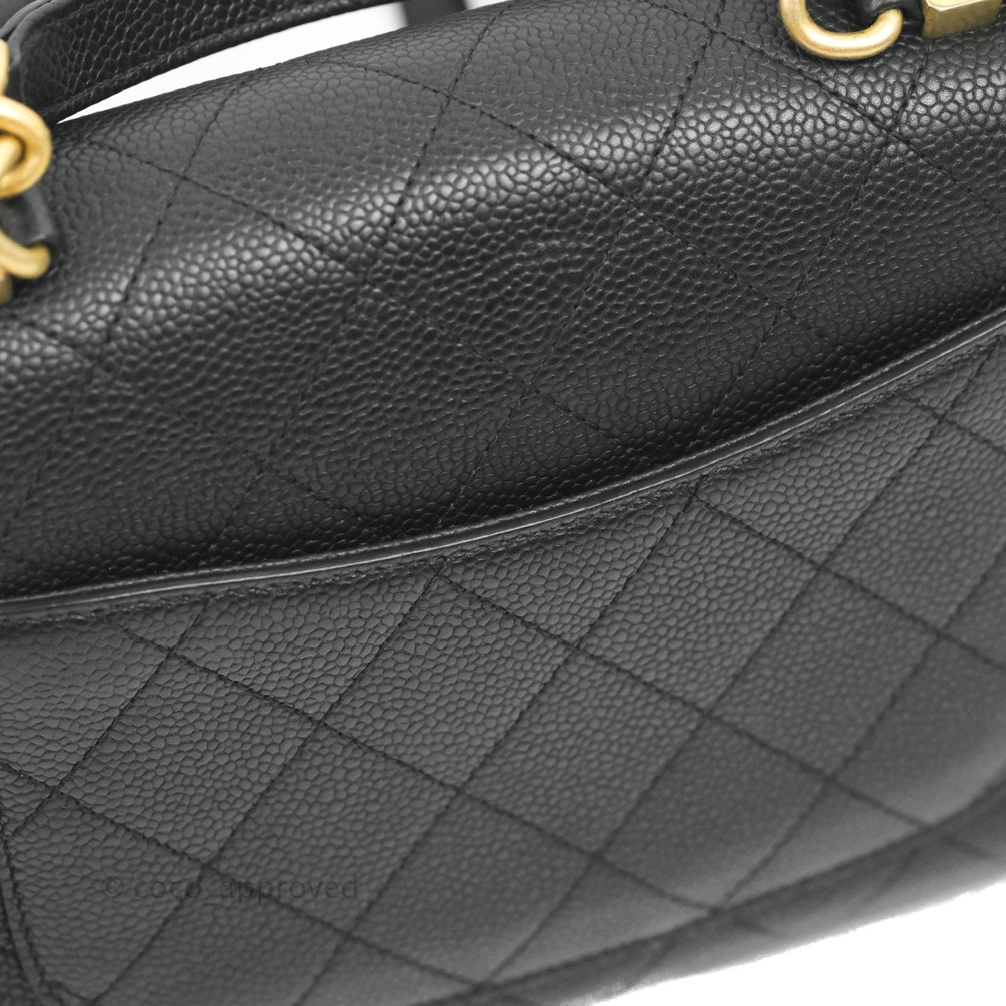 Chanel Chic Affinity Small Grained Calfskin Black Aged Gold Hardware