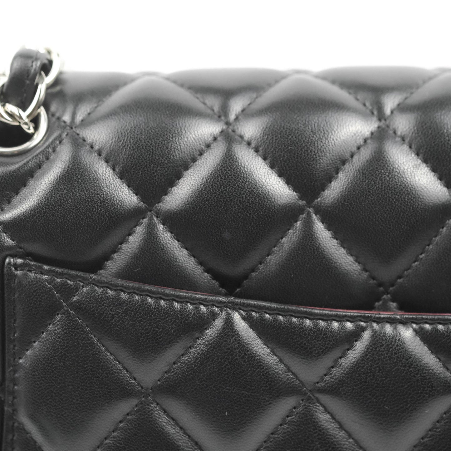 Chanel Jumbo Double Flap Black Lambskin Silver Hardware⁣⁣