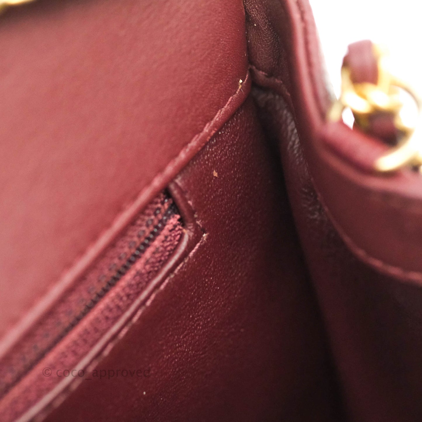 Chanel Quilted Small CC Filigree Flap Burgundy Caviar
