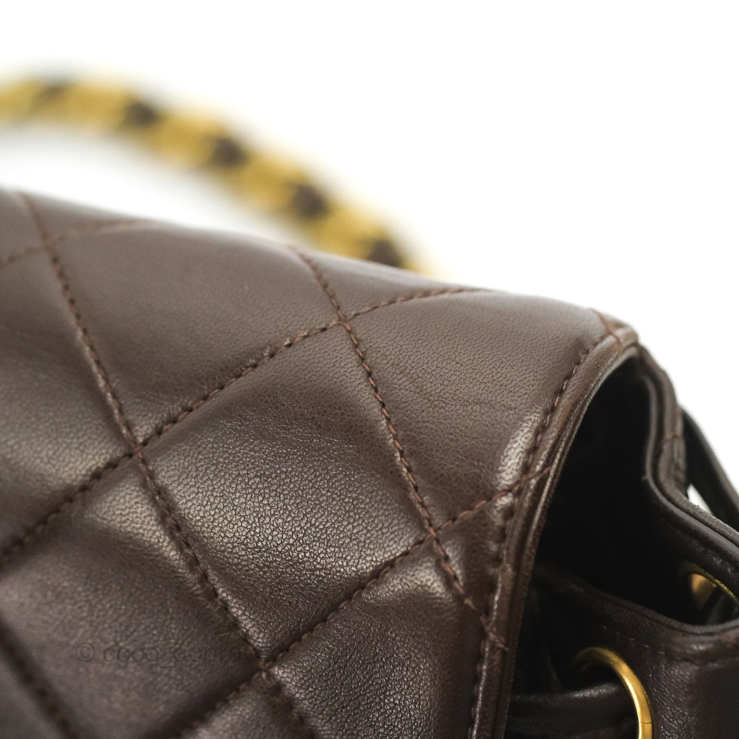 Chanel Vintage CC Duma Backpack Brown Lambskin 24K Gold Hardware