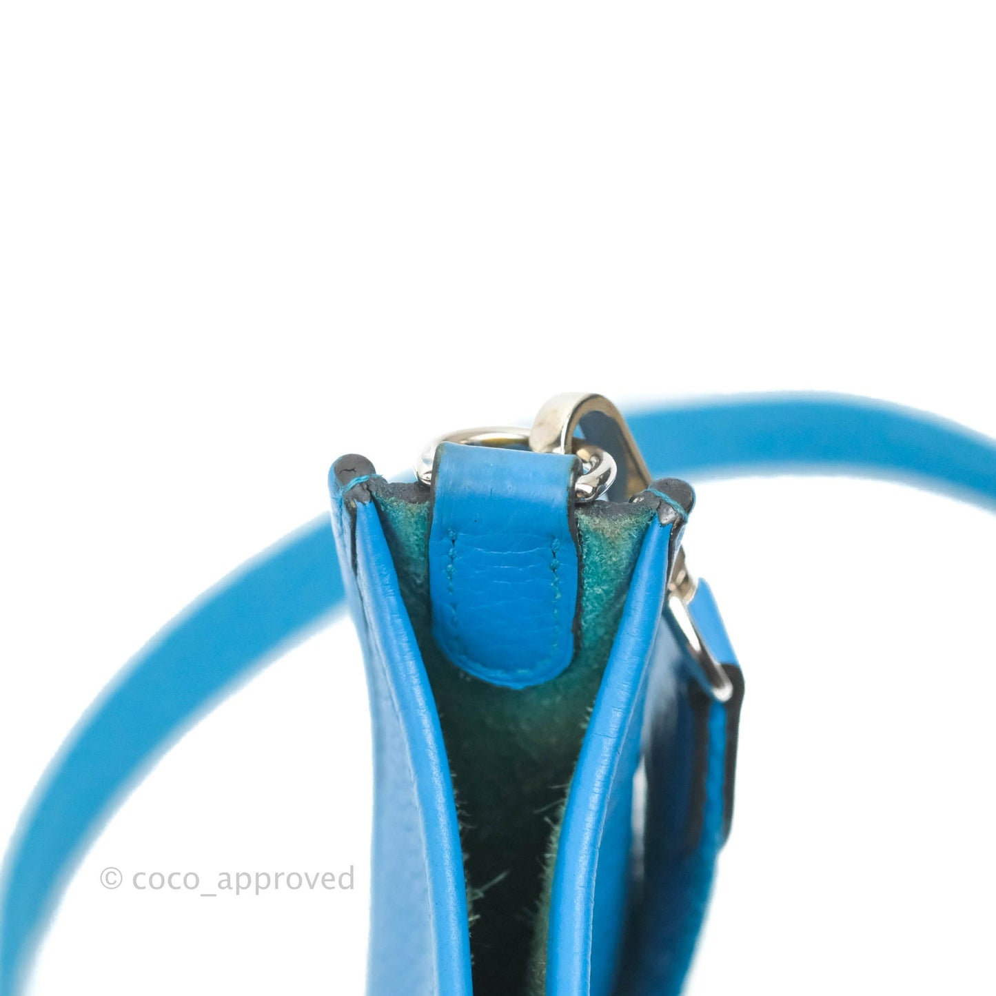 Hermès Mini Evelyne 16 Bleu Zanzibar Clemence Palladium Hardware