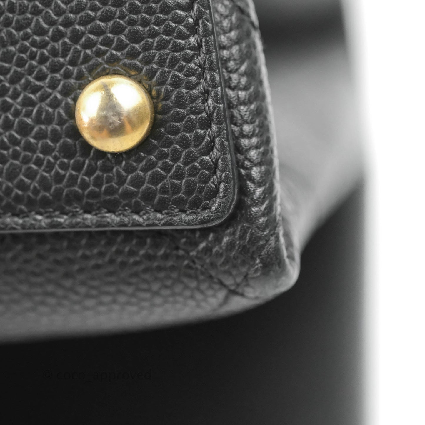 Chanel Small Chic Affinity Grained Calfskin Black Gold Hardware