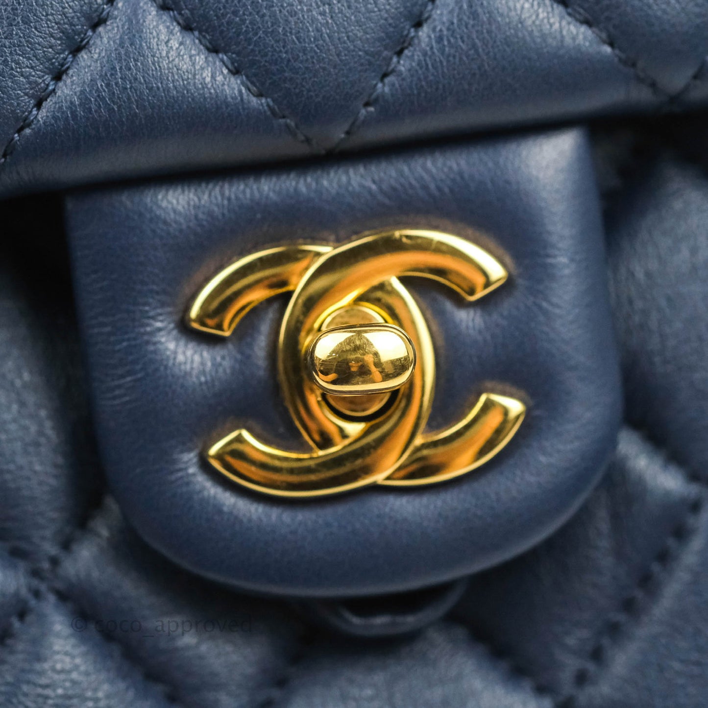 Chanel Mini Navy Calfskin Urban Spirit Backpack ⁣⁣⁣⁣⁣⁣⁣⁣⁣⁣⁣⁣⁣⁣Gold Hardware
