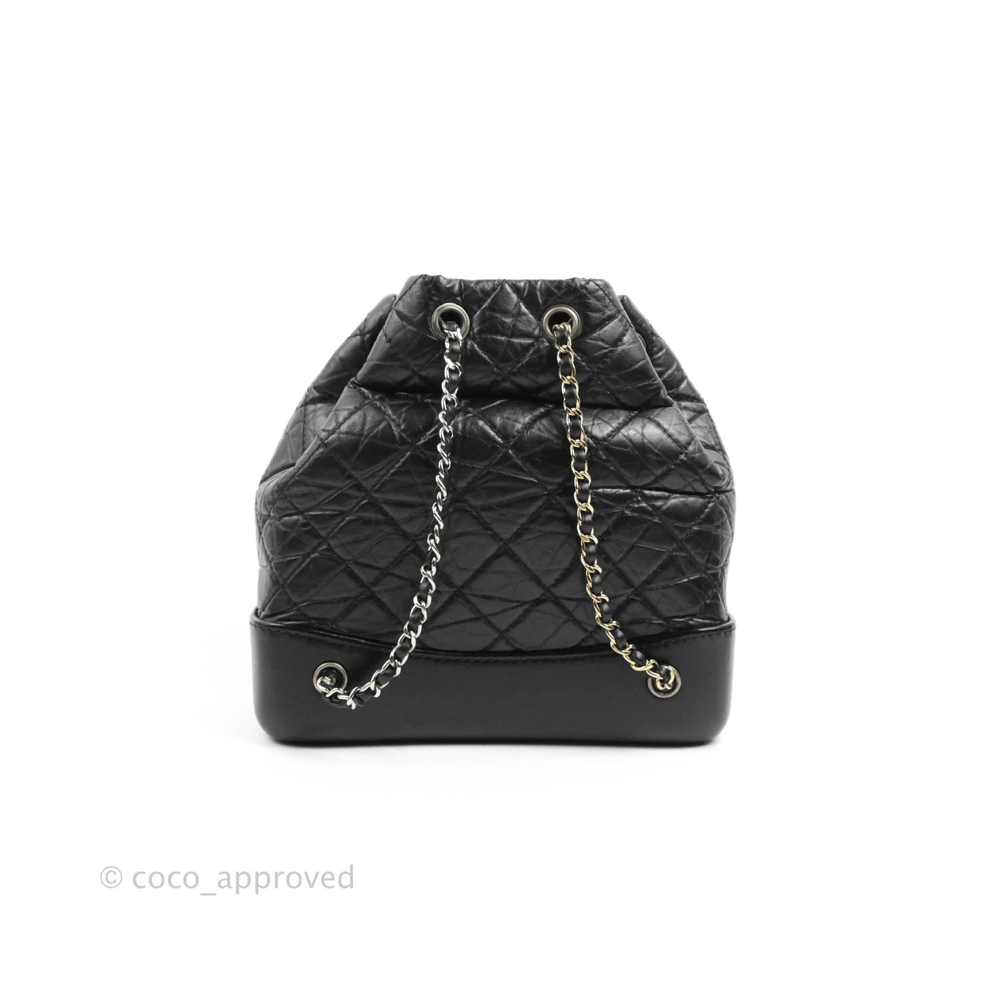 Chanel Small Gabrielle Backpack Black Aged Calfskin