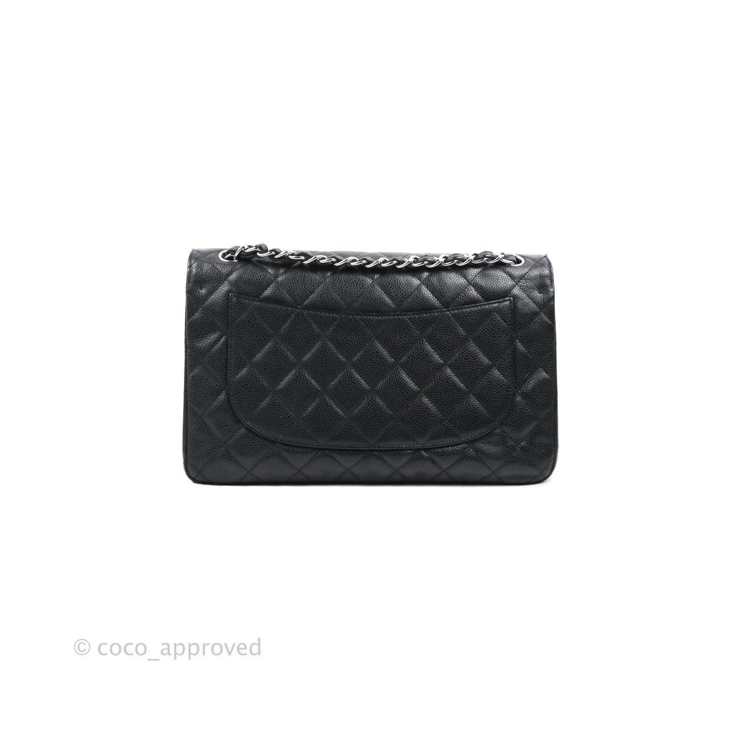 Chanel Jumbo Double Flap Black Caviar Silver Hardware⁣⁣