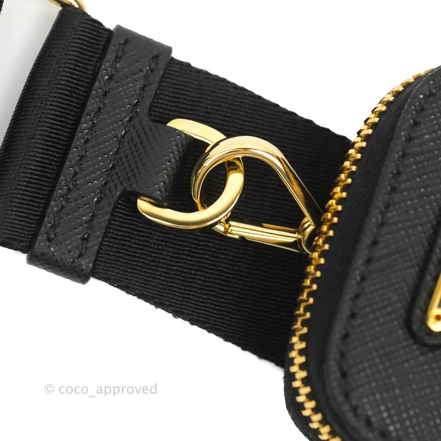 Prada Re-Edition 2005 Black Saffiano Leather Bag Gold Hardware