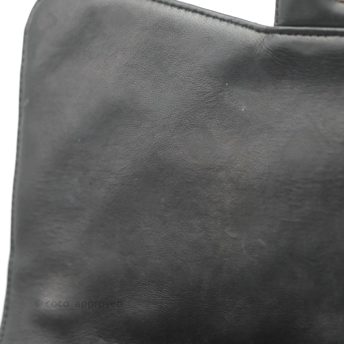 Chanel Jumbo Single Flap Black Patent Silver Hardware⁣⁣