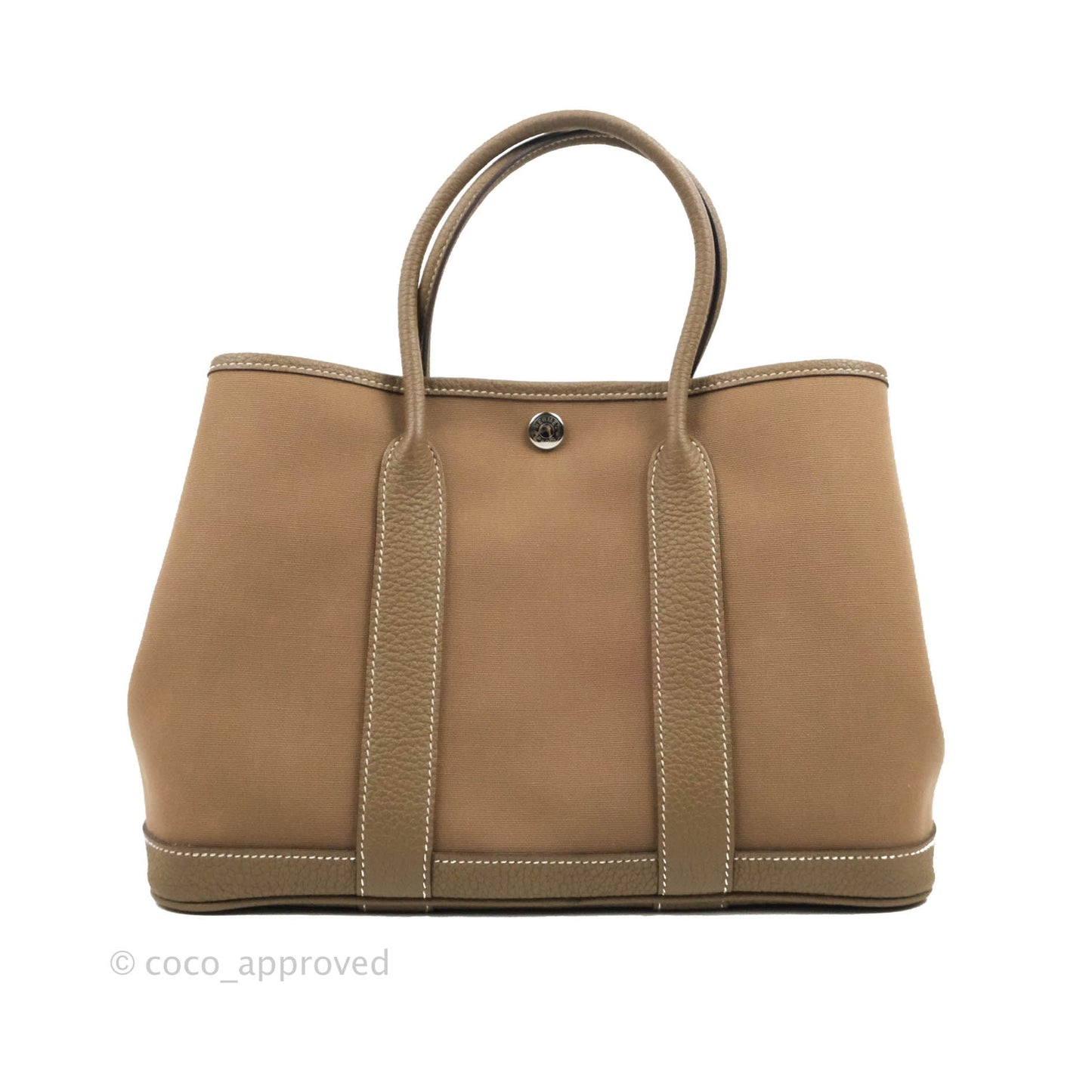 Hermès Garden Party 30 Canvas Etoupe