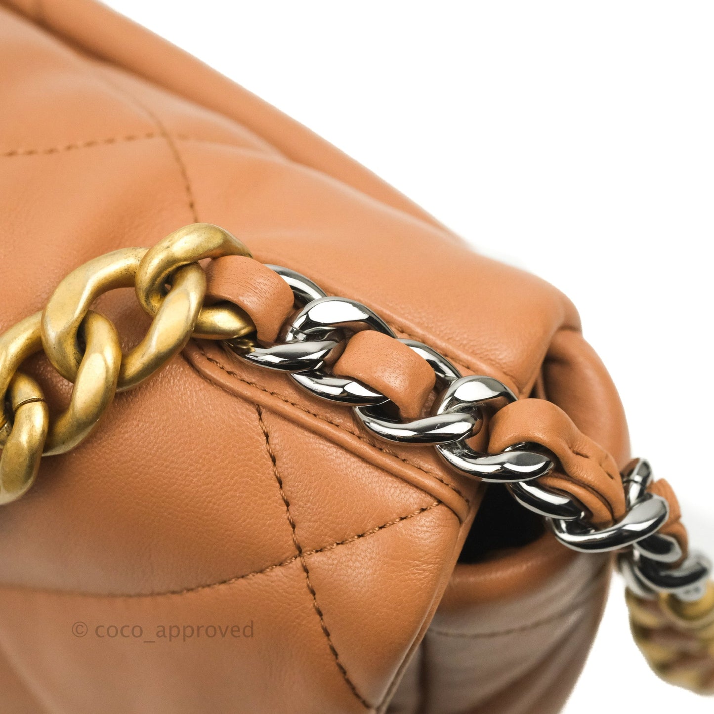 Chanel 19 Small Caramel Dark Beige Lambskin Mixed Hardware 21K