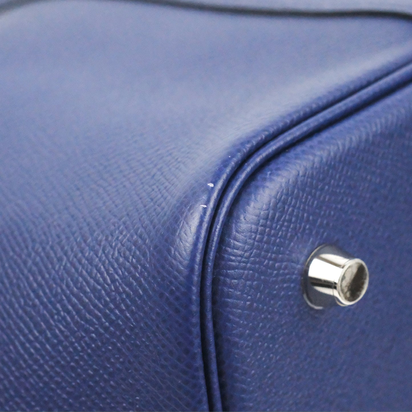 Hermès Tressage De Cuir Picotin Lock 22 Bleu Encre/Brique/Black Epsom Palladium Hardware
