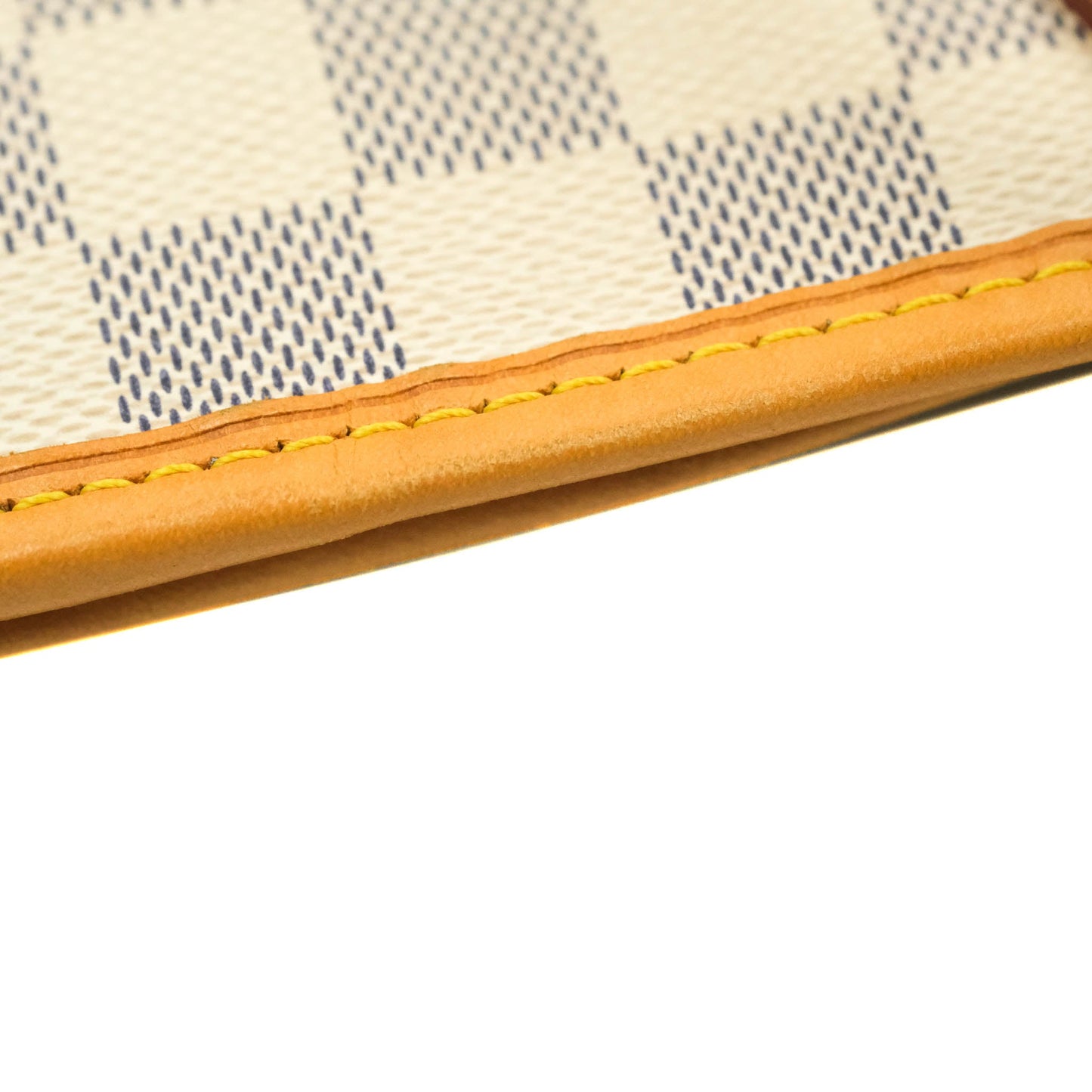 LV Neverfull MM Damier Azur Canvas Tote Bag