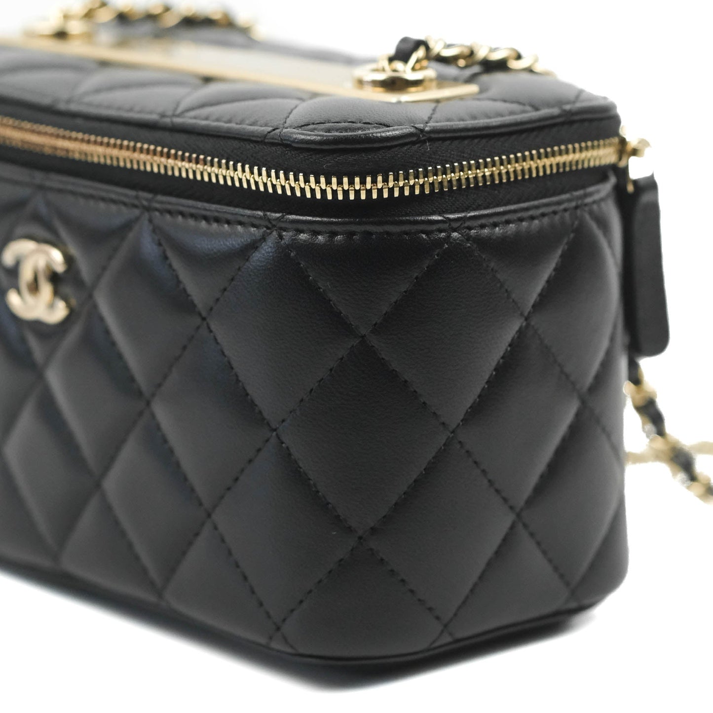 Chanel Trendy CC Vanity with Chain Black Lambskin Gold Hardware