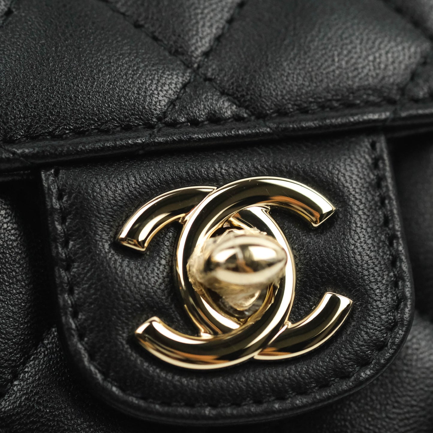 Chanel Small Heart Bag Black Lambskin Gold Hardware 22S