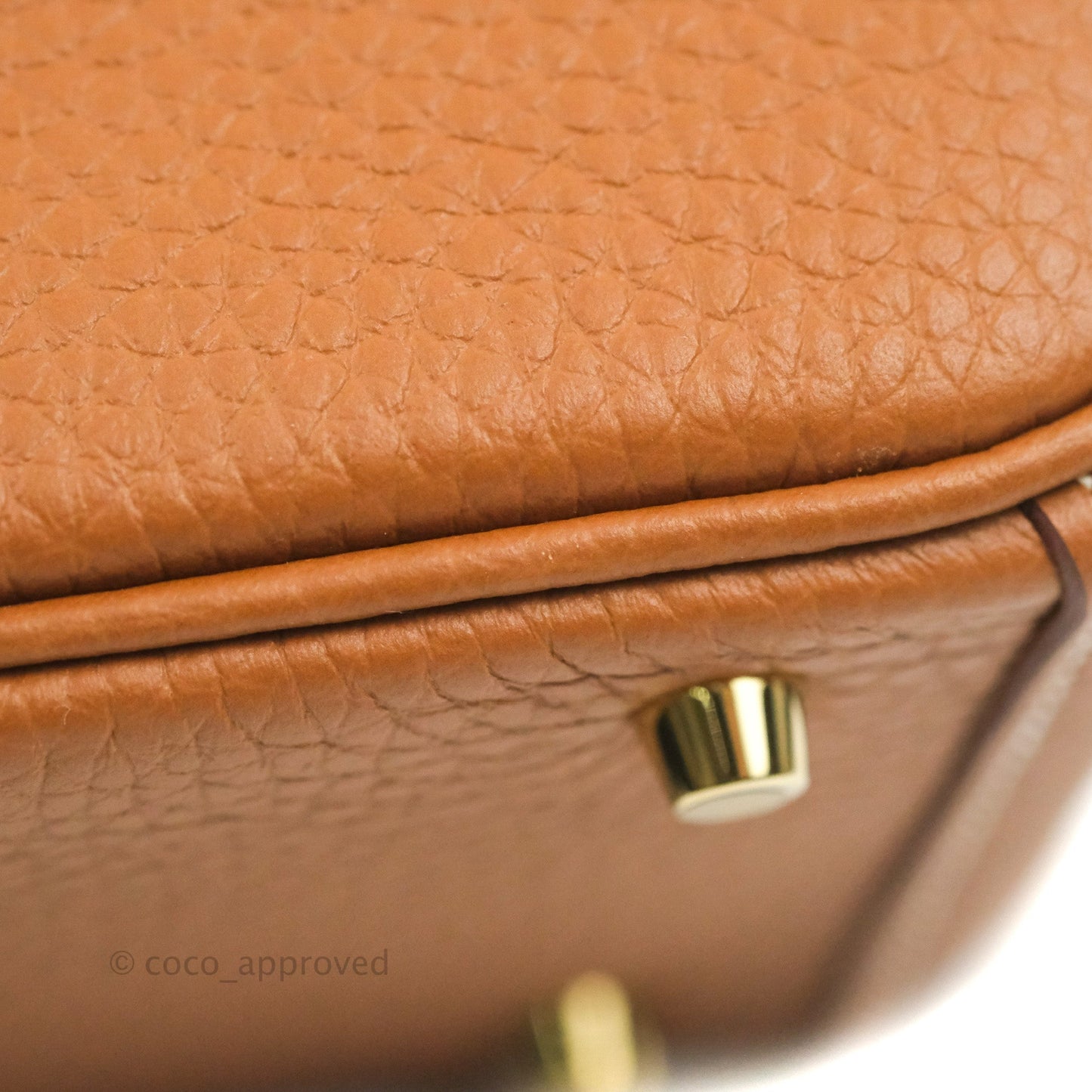 Hermès Mini Lindy 20 Gold Clemence Gold Hardware