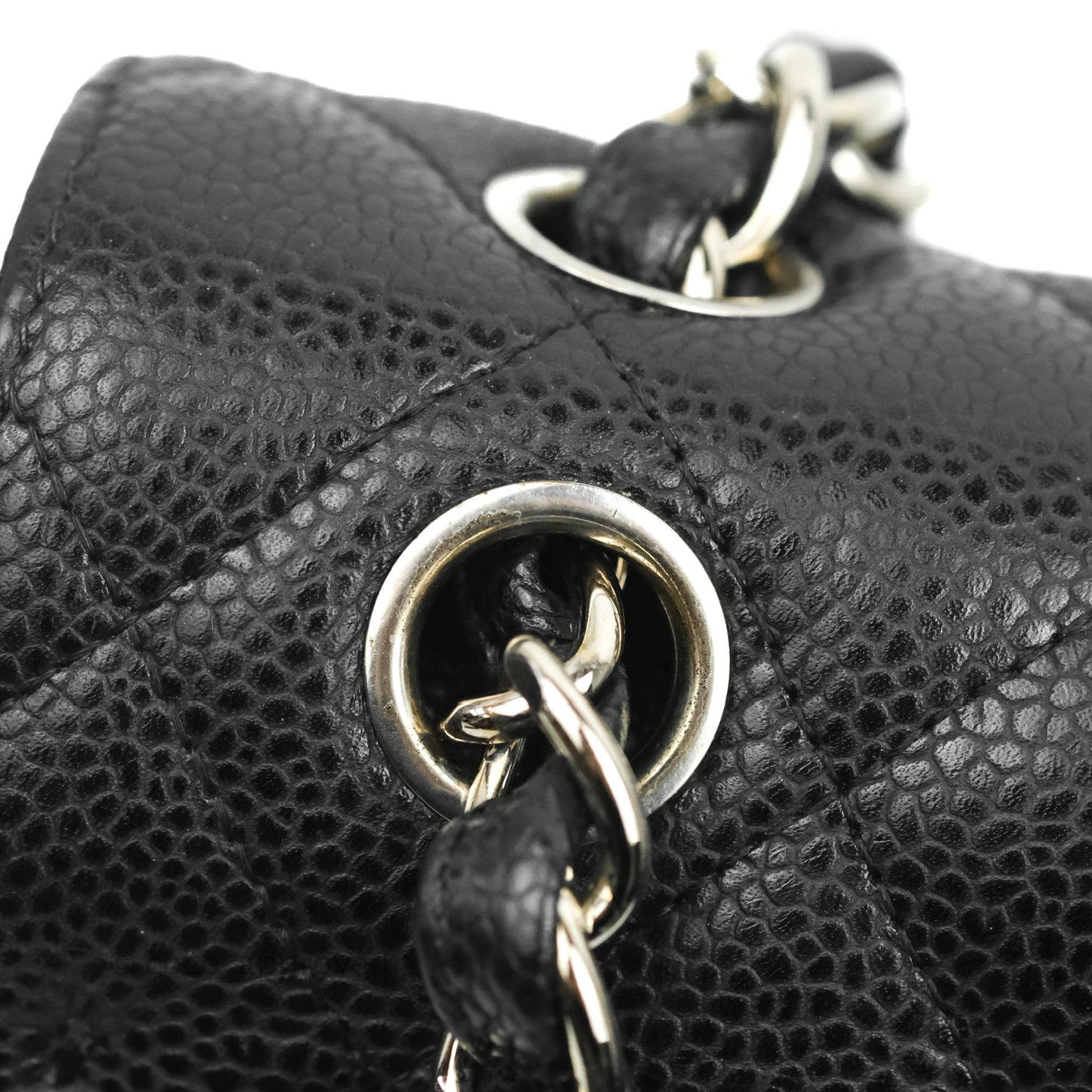 Chanel Jumbo Double Flap Black Caviar Silver Hardware⁣⁣
