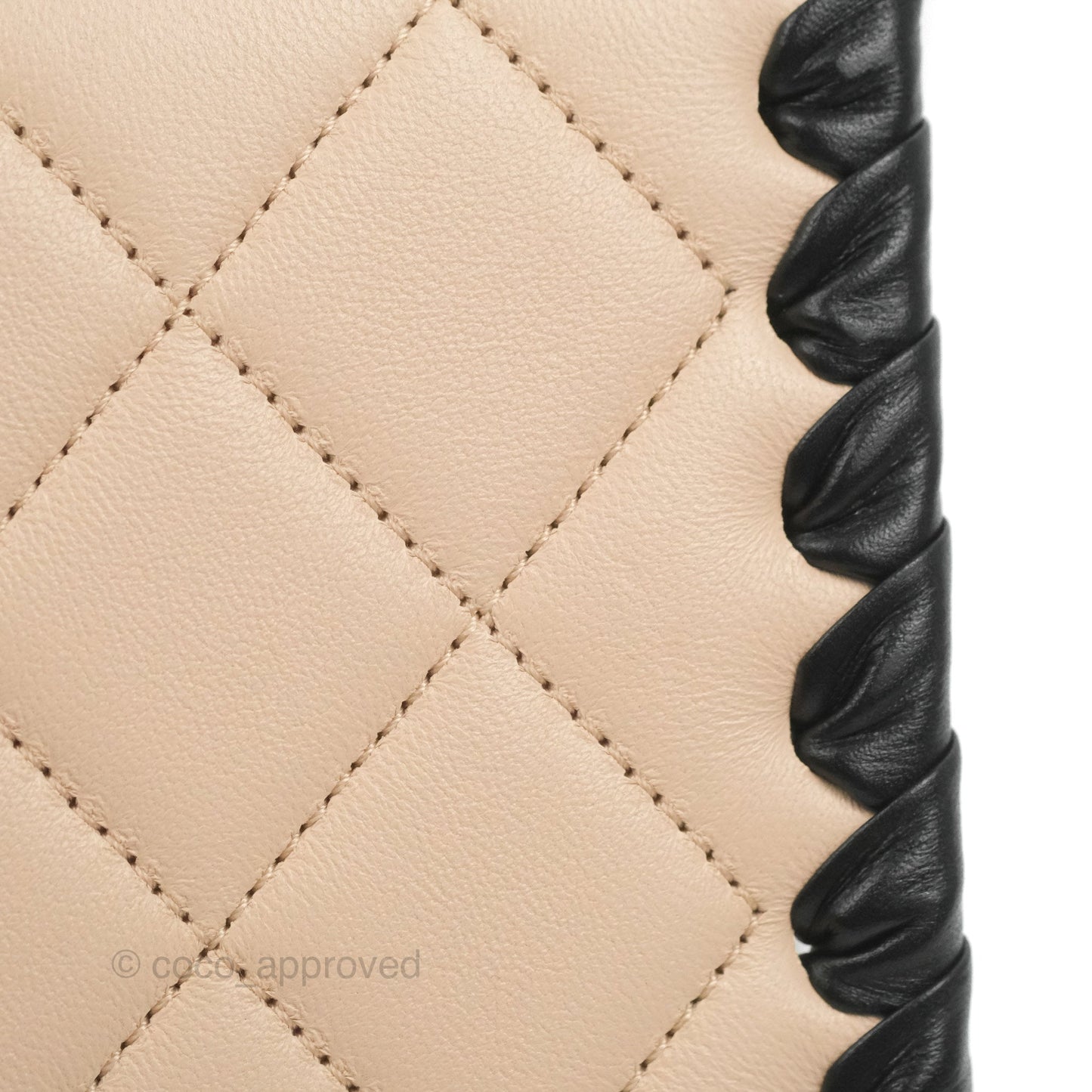 Chanel Mini My Own Frame Flap Braided Beige Pink Calfskin 22S
