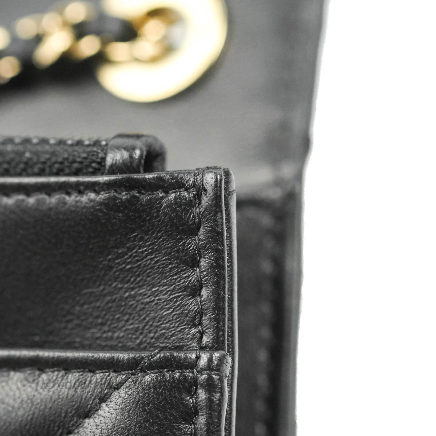 Chanel Trendy CC WOC Wallet on Chain Chevron Black Lambskin Gold Hardware